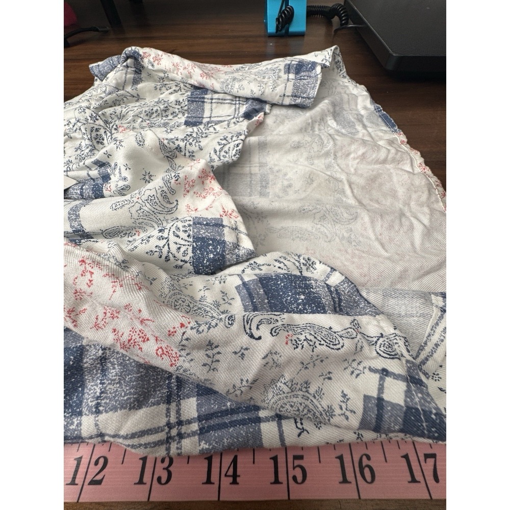 VTG Patchwork Babydoll Medium Top Madras Plaid Floral Dixie Americana Deadstock - Picture 13 of 15